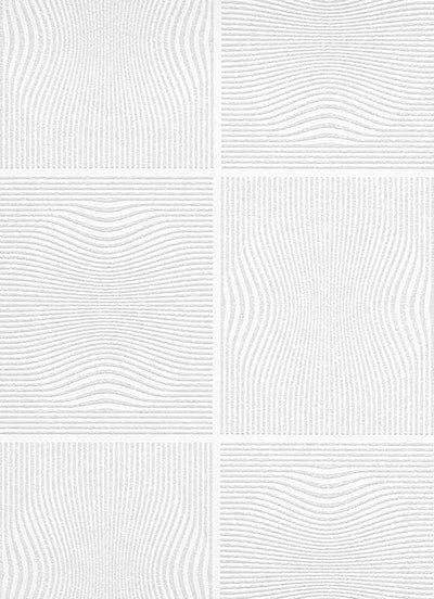 product image of Wavy Stripes 4 Paintable Wallpaper in White design by BD Wall 568