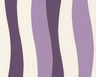 product image for Wavy Stripes Wallpaper in Lilac design by BD Wall 48