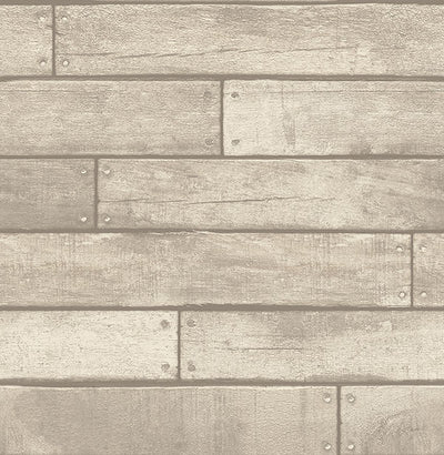 product image of Weathered Grey Nailhead Plank Wallpaper from the Essentials Collection by Brewster Home Fashions 588