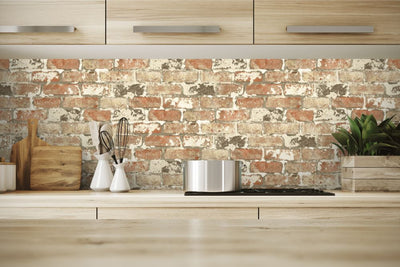 product image for Weathered Red Brick Peel-and-Stick Wallpaper in Red by NextWall 50