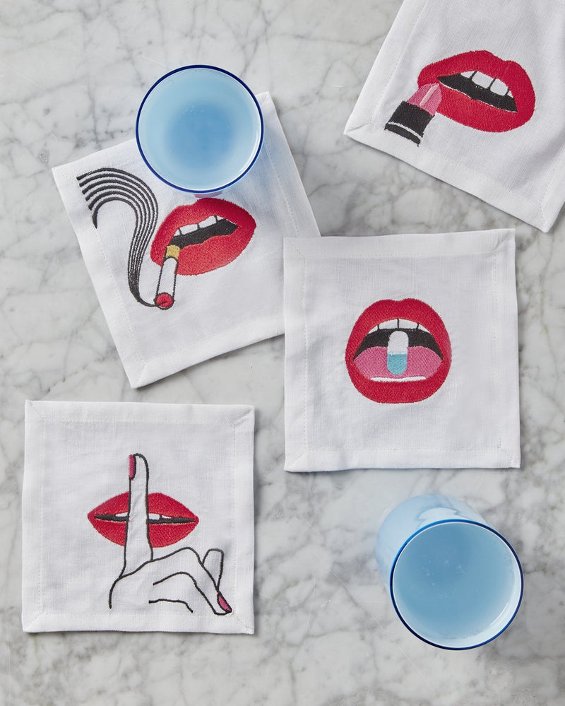 media image for lips cocktail napkins 7 230