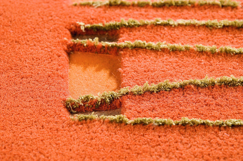 media image for Wexford Collection Hand Tufted Wool Area Rug in Orange design by Mat the Basics 282