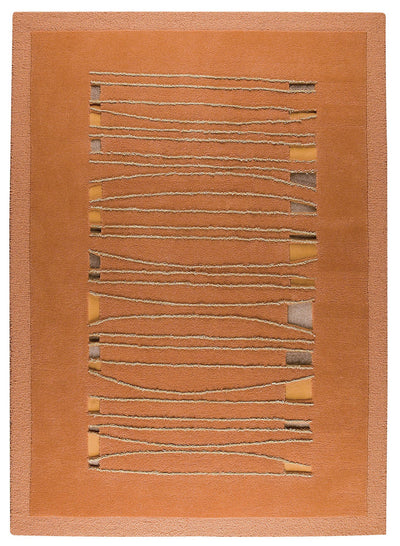 product image for Wexford Collection Hand Tufted Wool Area Rug in Orange design by Mat the Basics 41