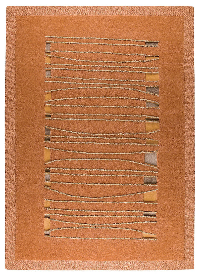 media image for Wexford Collection Hand Tufted Wool Area Rug in Orange design by Mat the Basics 250