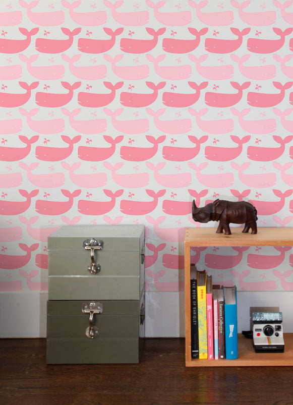 media image for Whales Wallpaper in Candy design by Aimee Wilder 291