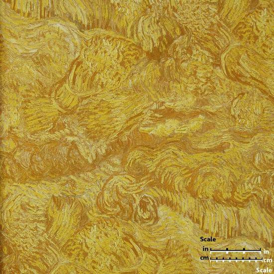 media image for Wheatfield Wallpaper in Yellow Sienna from the Van Gogh Collection by Burke Decor 292