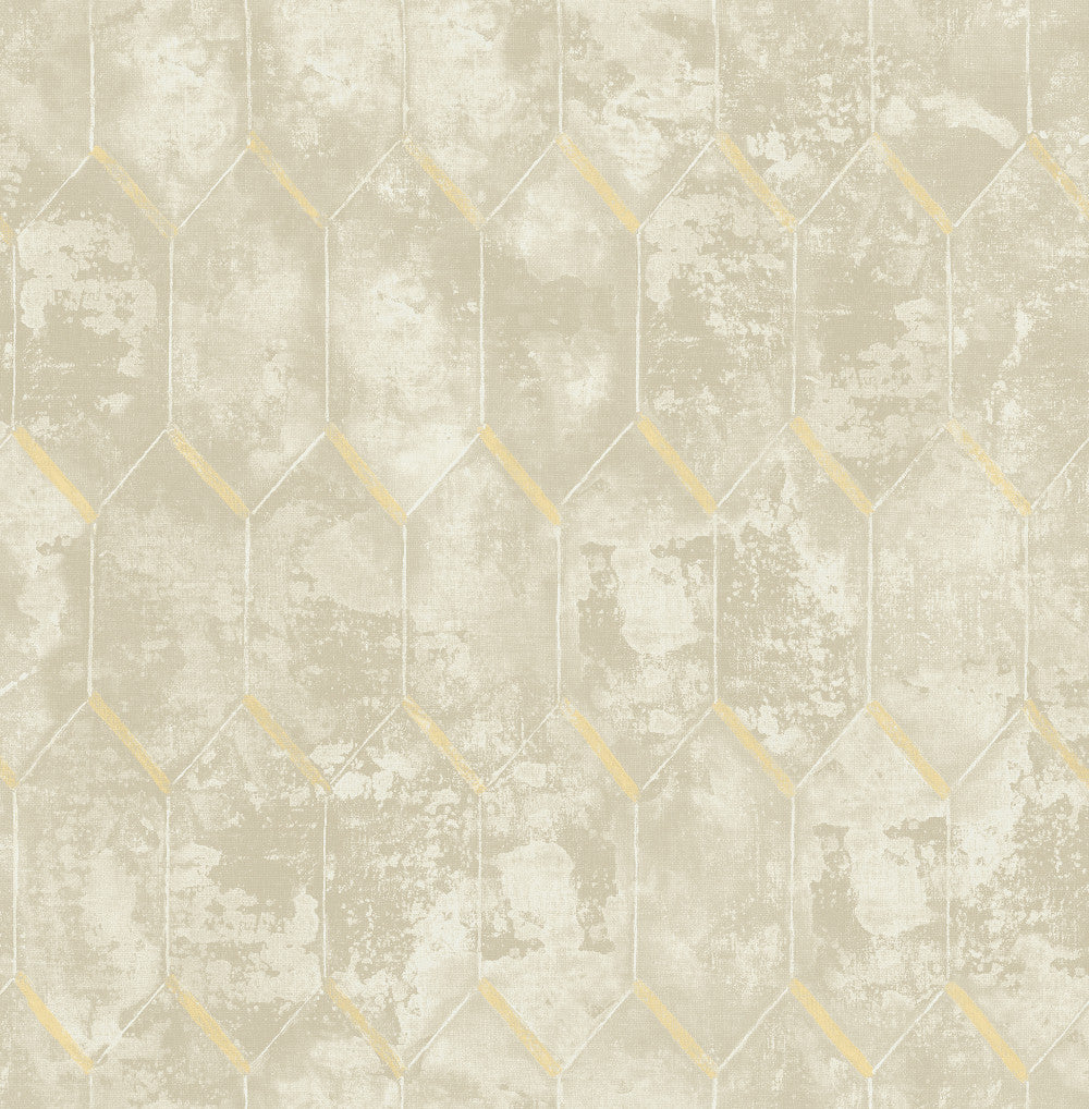 Shop Sample Whitney Wallpaper in Neutrals from the Metalworks