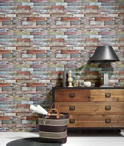 product image for Wood Wallpaper in Multi design by BD Wall 69