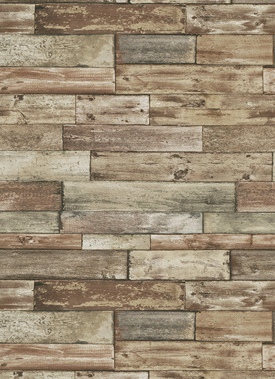 product image for Wood Wallpaper in Brown design by BD Wall 66