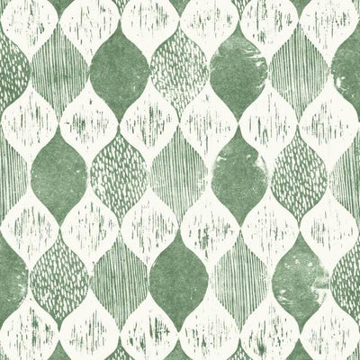 product image of Woodblock Print Wallpaper in Forest Green from Magnolia Home Vol. 2 by Joanna Gaines 546