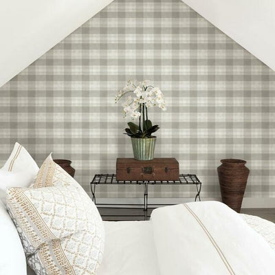 product image for Woven Buffalo Check Wallpaper in Linen from the Simply Farmhouse Collection by York Wallcoverings 88