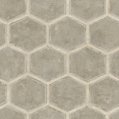 product image for Wright Wallpaper in Silver and Neutrals from the Metalworks Collection by Seabrook Wallcoverings 52