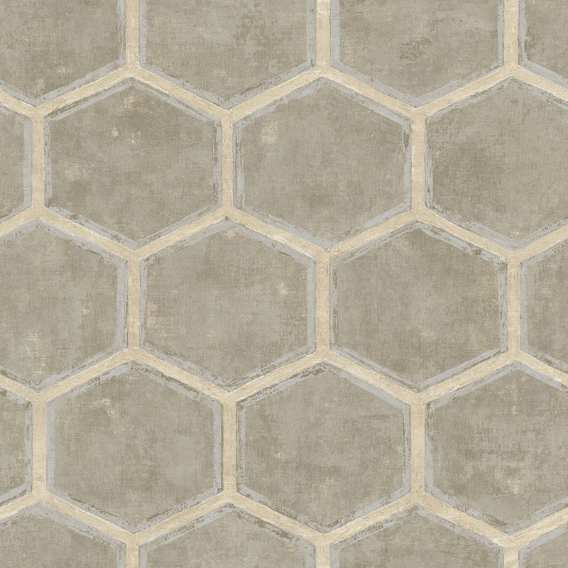 media image for Wright Wallpaper in Silver and Neutrals from the Metalworks Collection by Seabrook Wallcoverings 256