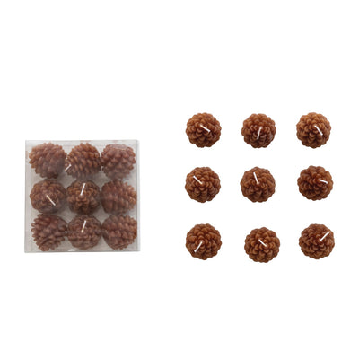 product image for Pinecone Shaped Tealights - Set of 9 60