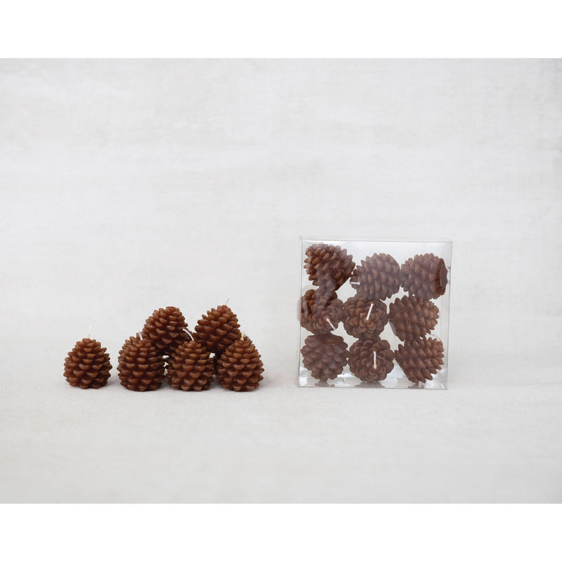 media image for Pinecone Shaped Tealights - Set of 9 246