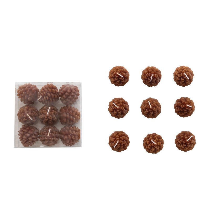 media image for Pinecone Shaped Tealights - Set of 9 275