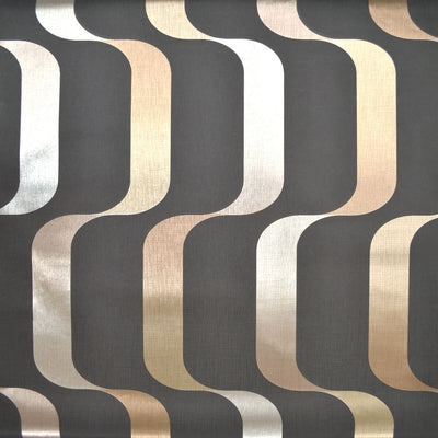 product image of Ribbon Wallpaper in Black/Taupe from the Mid Century Collection by York Wallcoverings 596