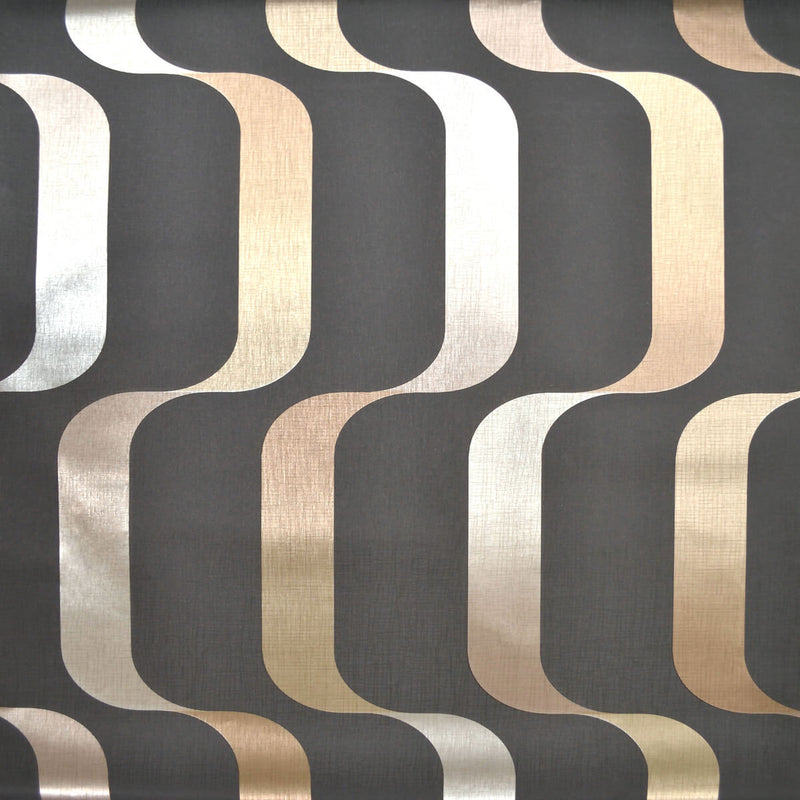 media image for Ribbon Wallpaper in Black/Taupe from the Mid Century Collection by York Wallcoverings 234