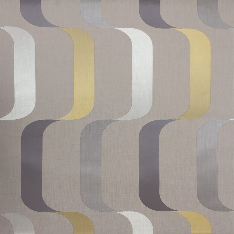 media image for Ribbon Wallpaper in Taupe/Yellow from the Mid Century Collection by York Wallcoverings 265