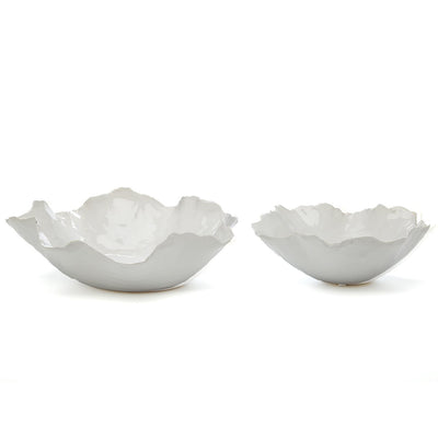 product image for set of 2 white free form bowls design by tozai 1 20