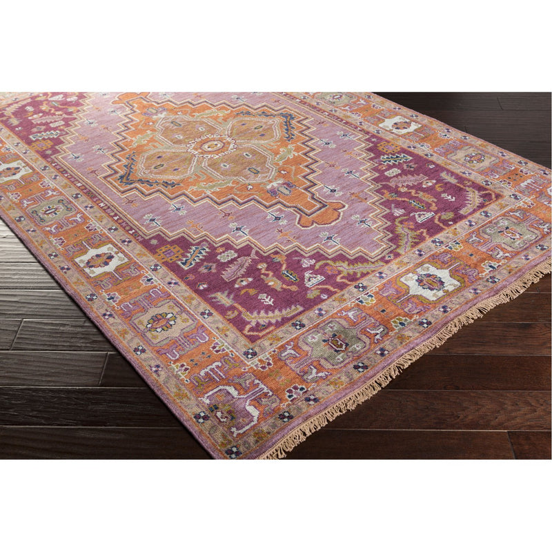 media image for Zeus ZEU-7820 Hand Knotted Rug in Eggplant & Clay by Surya 270