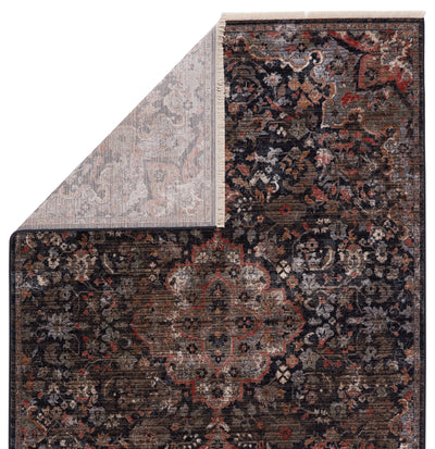 product image for Amena Medallion Rug in Black & Dark Taupe 17
