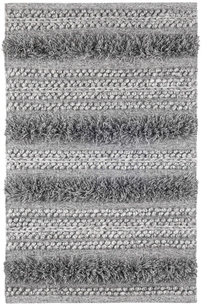 product image for Zhara Stripe Grey Handwoven Indoor/Outdoor Rug 1 87
