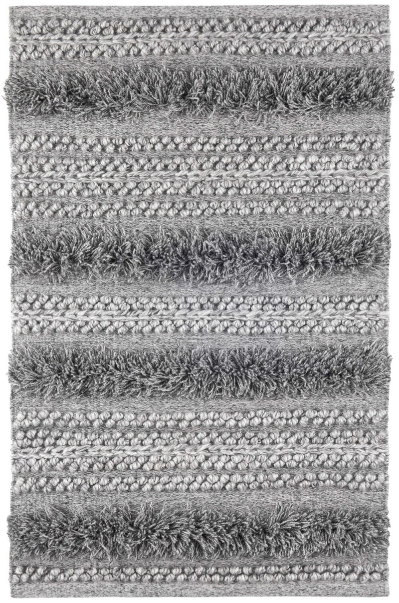 media image for Zhara Stripe Grey Handwoven Indoor/Outdoor Rug 1 268