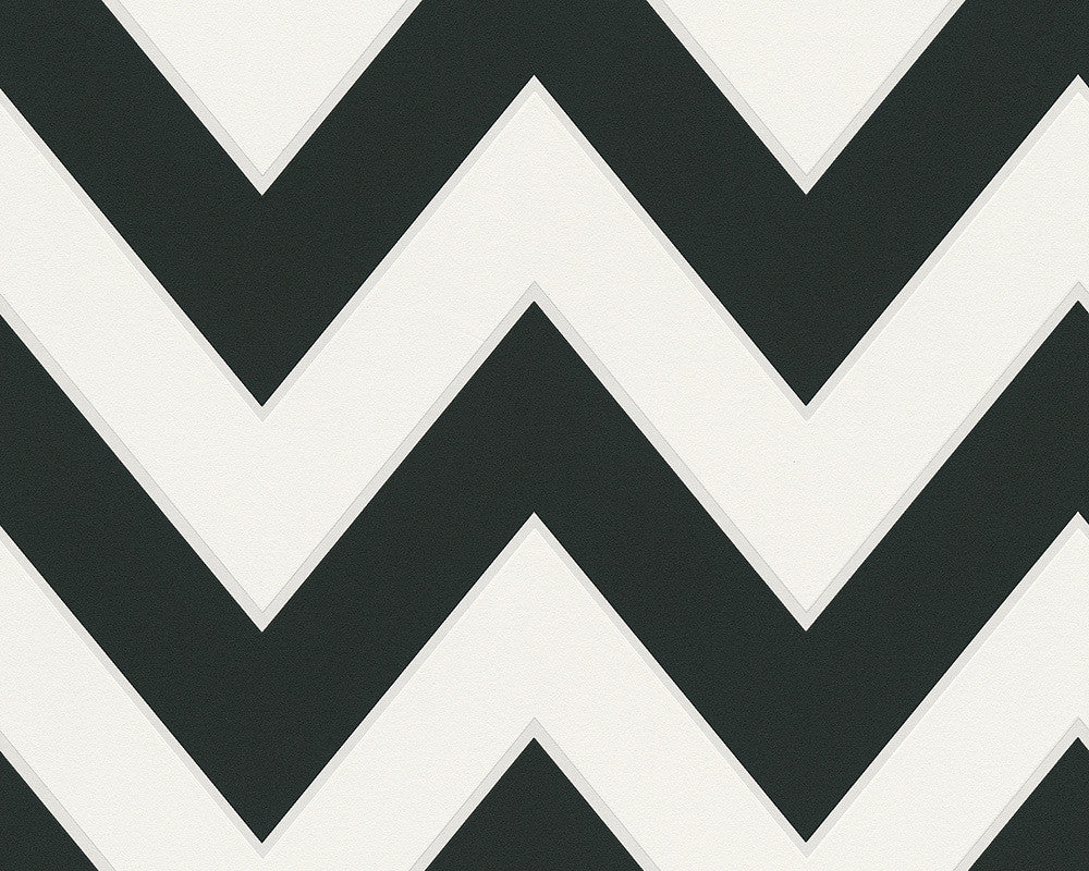 Shop Zigzag Wallpaper in Black and White design by BD Wall Burke Decor