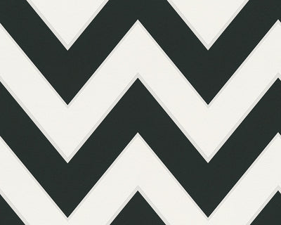 product image for Zigzag Wallpaper in Black and White design by BD Wall 88