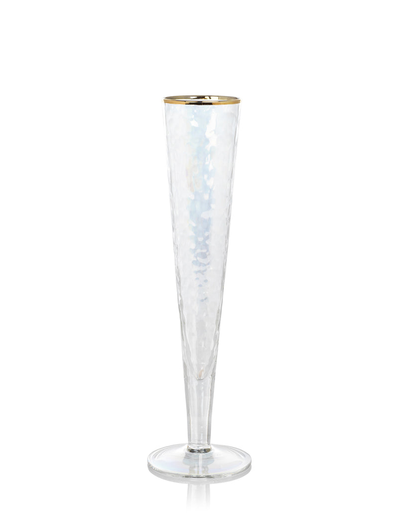 media image for kampari slim champagne flutes w gold rim set of 4 by zodax ch 5612 1 292