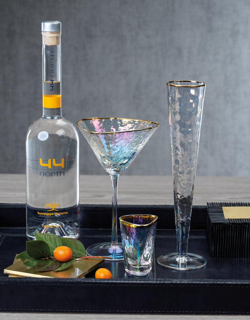 media image for kampari triangular martini glasses w gold rim set of 4 by zodax ch 5613 3 275