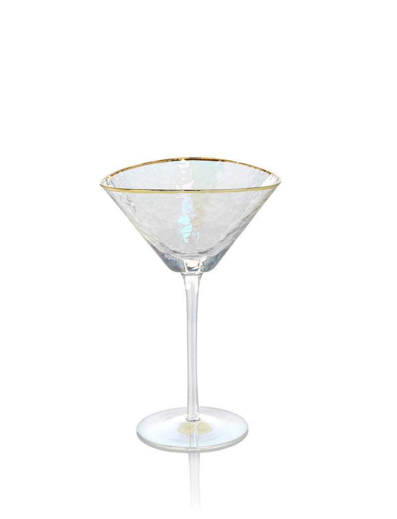 media image for kampari triangular martini glasses w gold rim set of 4 by zodax ch 5613 1 291