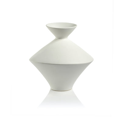 product image of boras tall white stoneware vase by zodax ch 5952 1 564