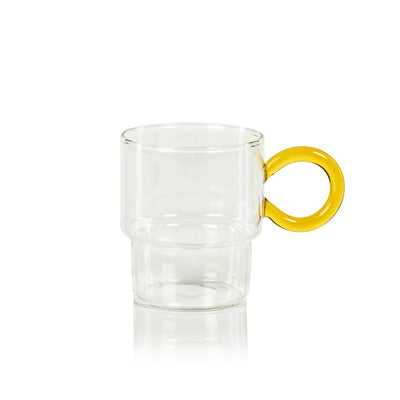 product image of batistta tea coffee glass w yellow handle ch 6011 1 56