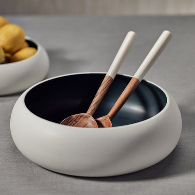product image for arlo glazed navy blue serving bowl by zodax ch 6326 5 79