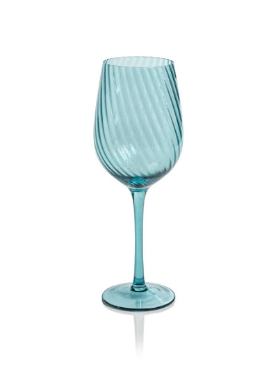 product image for Sesto Optic Swirl White Wine Glasses - Set of 4 26
