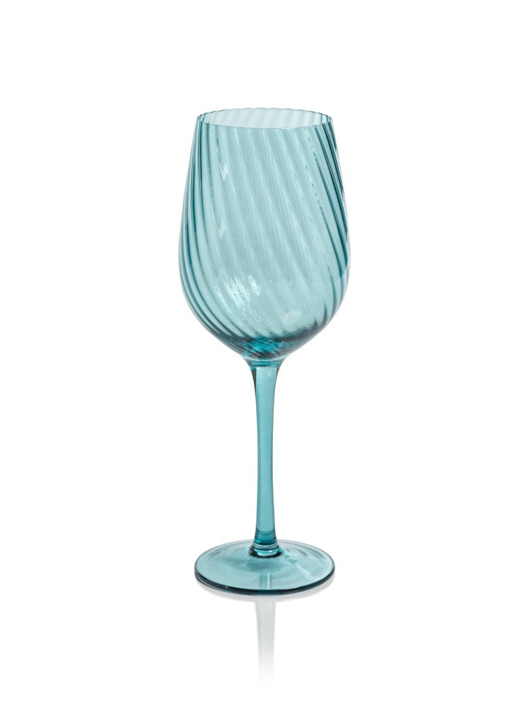 media image for Sesto Optic Swirl White Wine Glasses - Set of 4 297