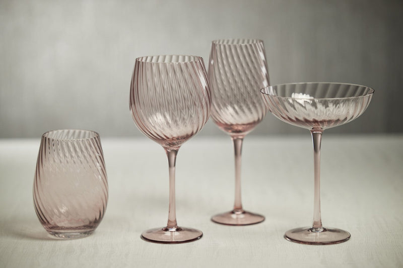 media image for Sesto Optic Swirl White Wine Glasses - Set of 4 293