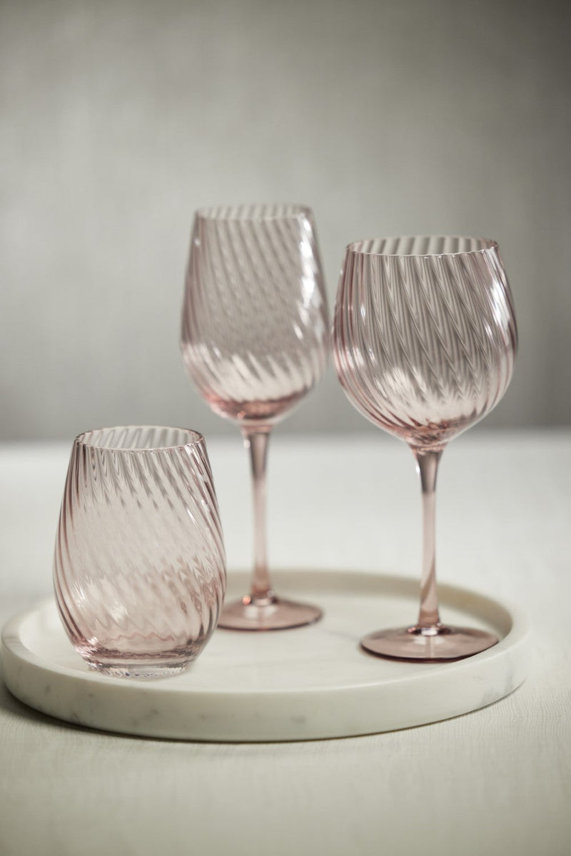 media image for Sesto Optic Swirl White Wine Glasses - Set of 4 277