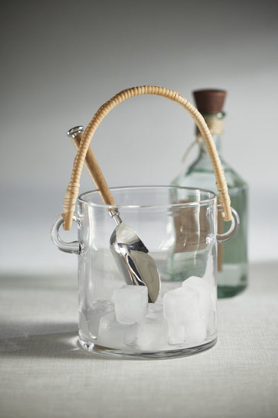product image for Budva Glass Ice Bucket / Wine Cooler with Rattan Handle 46
