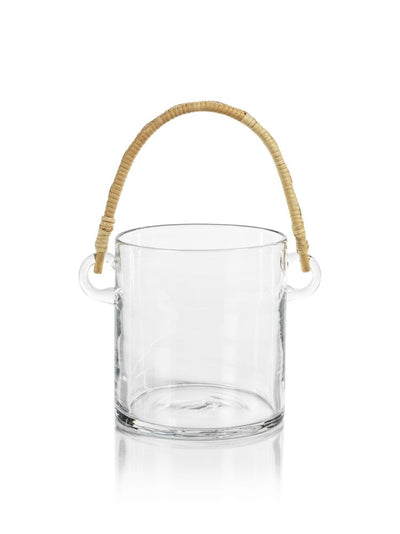 product image for Budva Glass Ice Bucket / Wine Cooler with Rattan Handle 38