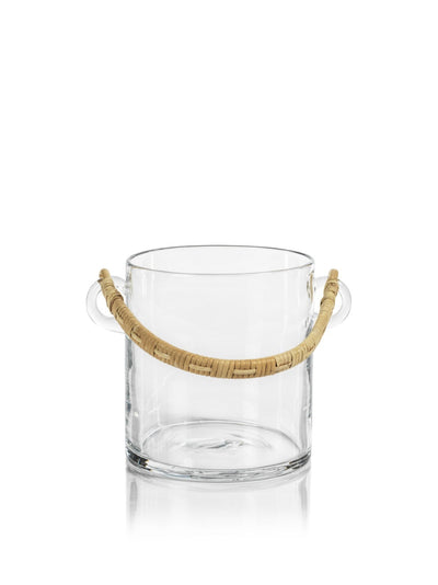 product image for Budva Glass Ice Bucket / Wine Cooler with Rattan Handle 4