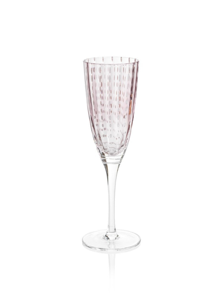 media image for Pescara White Dot Champagne Flutes - Set of 4 262