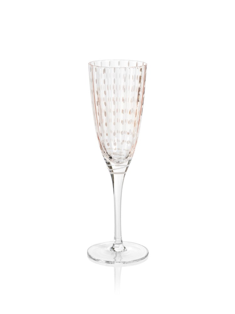 media image for Pescara White Dot Champagne Flutes - Set of 4 273