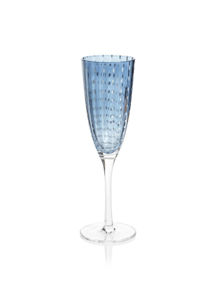 media image for Pescara White Dot Champagne Flutes - Set of 4 219