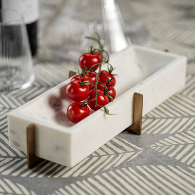 product image for catania marble tray on metal base by zodax in 7368 4 7