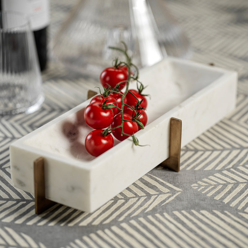 media image for catania marble tray on metal base by zodax in 7368 4 249