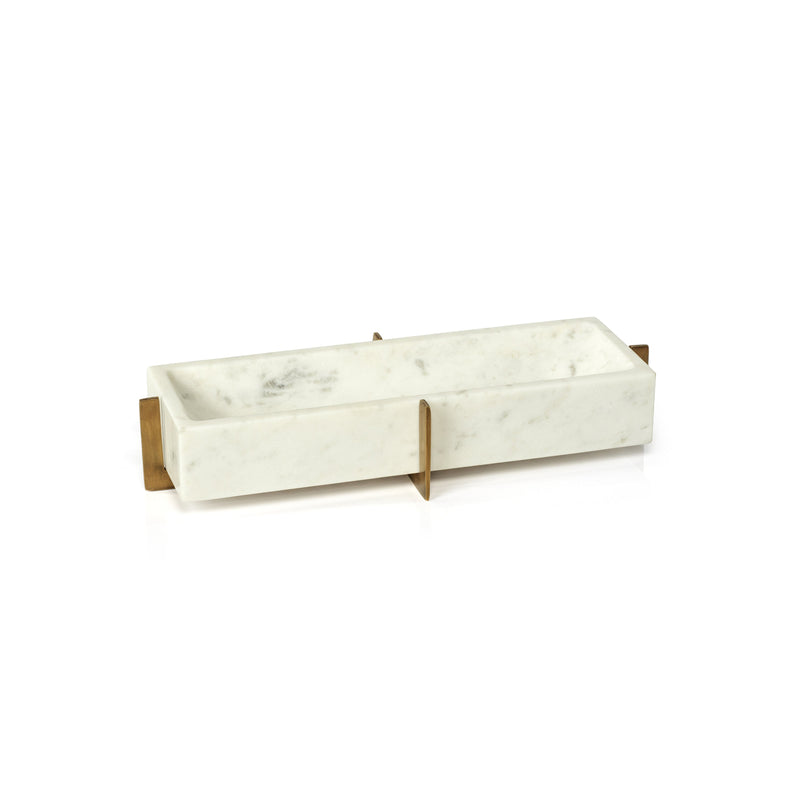 media image for catania marble tray on metal base by zodax in 7368 3 249