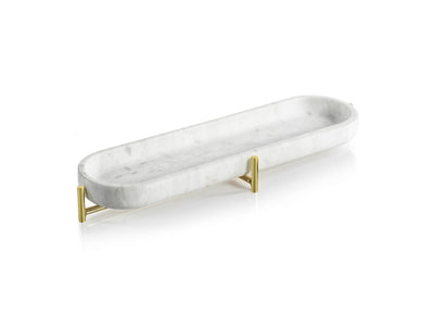 product image for Pordenone Marble Tray on Metal Stand 30